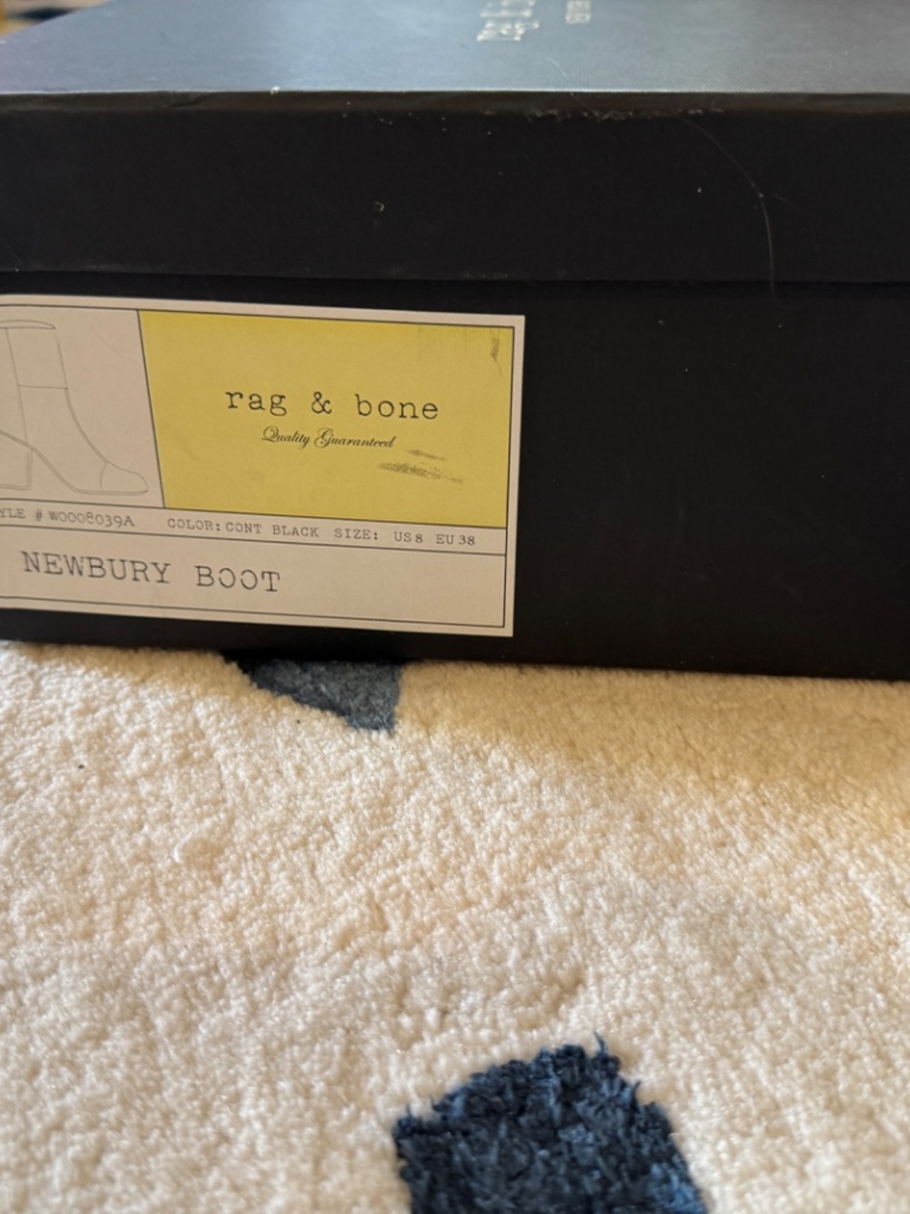 Rag & Bone Newbury Leather Boots Sz 38 with Box, Bag & Authentication Card - Picture 13 of 14